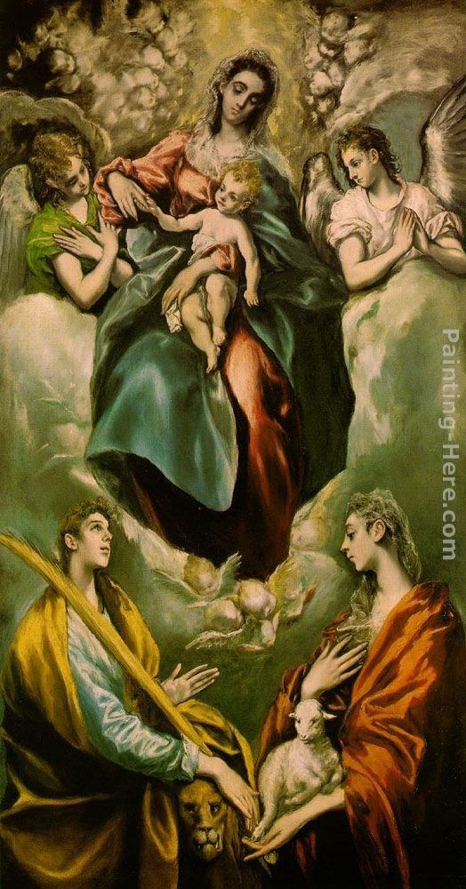 El Greco Virgin and Child with St. Martina and St. Agnes